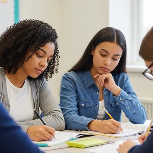 Diverse Students Engaged in Classroom Activity with Focus