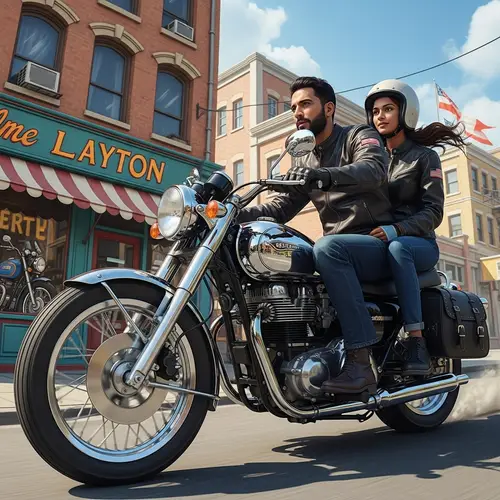 Vintage Motorcycle Riding in Layton Utah | Retro Graffiti Art