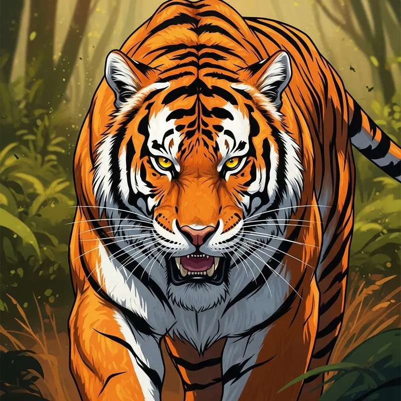 Furyart - Illustration of a Powerful Tigress