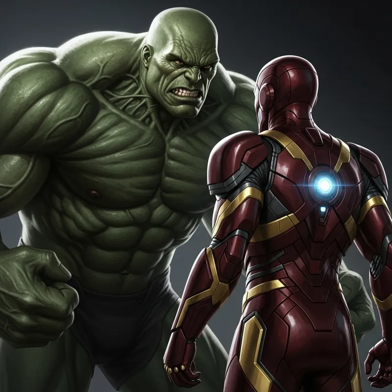 The Hulk vs Iron Man - Powerful Confrontation Scene