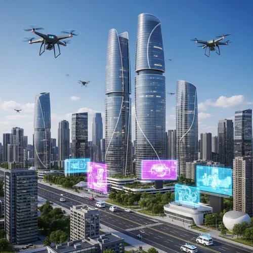 Futuristic Cityscape | Technological Innovation