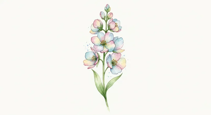 Spring Flower Watercolor Vector Illustration