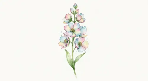 Spring Flower Watercolor Vector Graphic