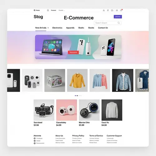 Modern Website Layout | Variety of Products for Sale