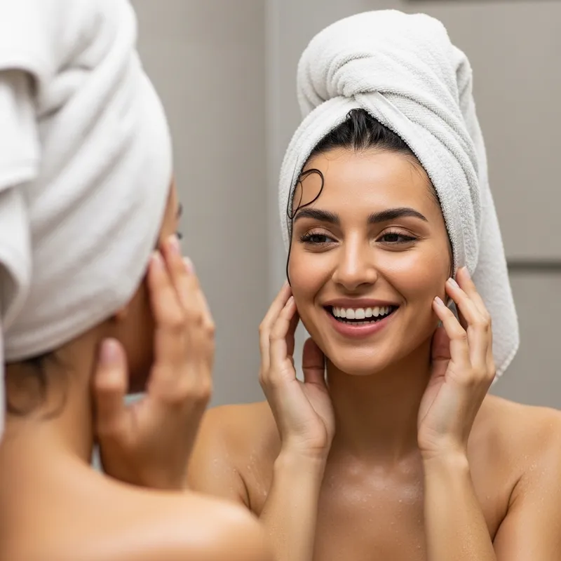 Radiant Middle-Eastern Woman After Bath | Contentment
