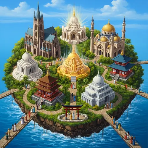 Unique Floating Island with Diverse Faith Groups | Harmonious Coexistence