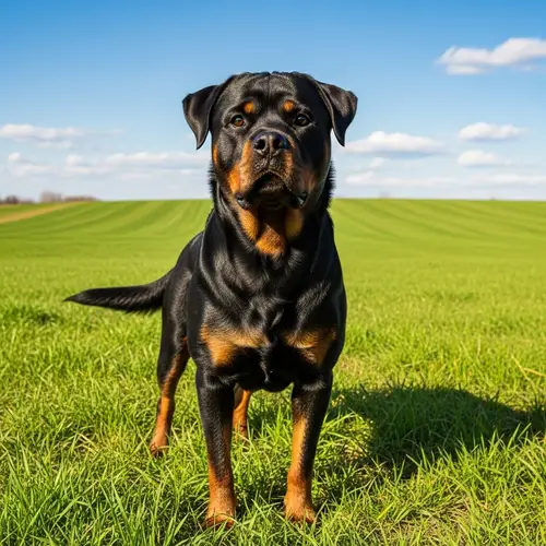 Majestic Rottweiler Dog in Green Meadow | Breed Characteristics