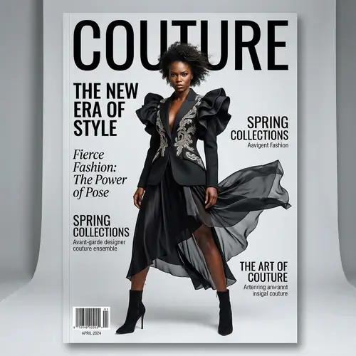 Stunning Fashion Magazine Cover Features Couture Model