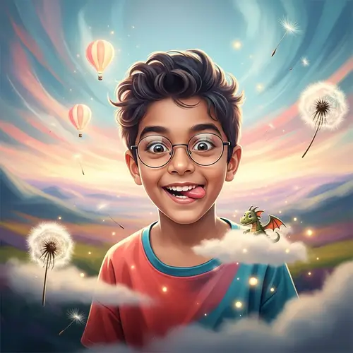 Playful South Asian Boy Sticking Tongue Out | Adventure Spirit