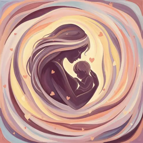 Abstract Depiction of Motherhood - رعاية الأم