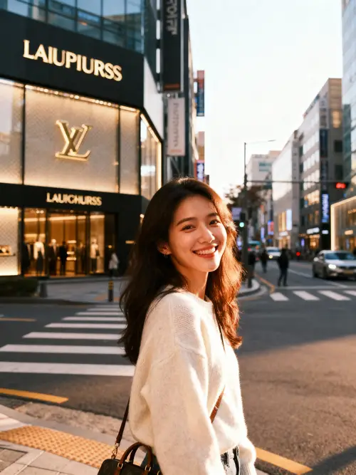 Smiling Model in Cheongdamdong, Seoul