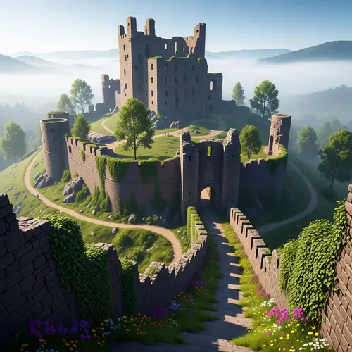 Weather-Beaten Castle on Hill | Mystery & Grandeur