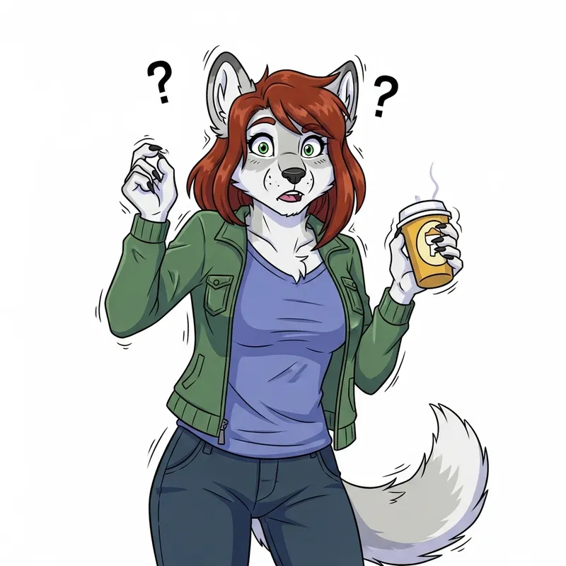 Cute Girl Fursona in Silly Dynamic Pose Cute Girl Fursona in Silly Dynamic Pose