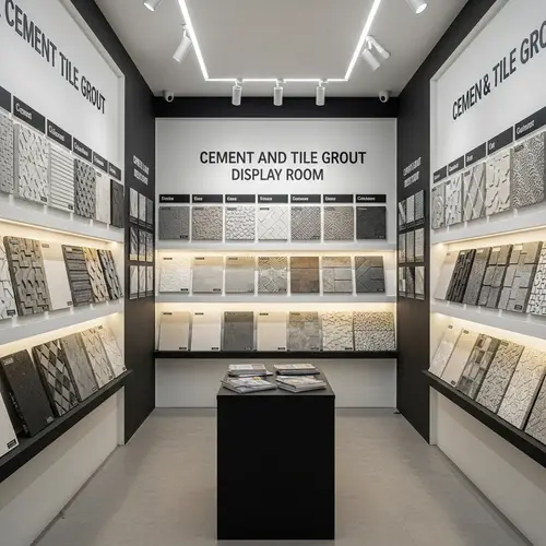 Cement & Tile Grout Display Center in Modern Space