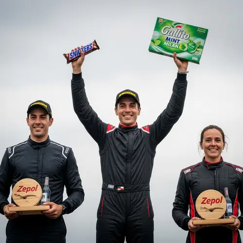 Podium Celebration: Snickers, Gallito Mint, Sangrias & Zepol