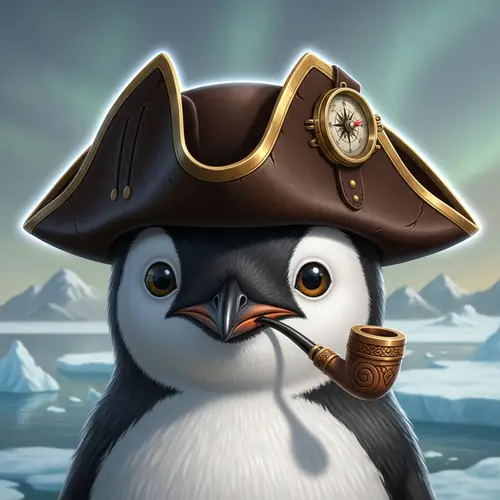 Charming Penguin with Captivating Hat - Digital Concept Art