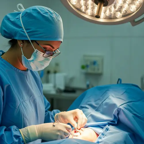 South Asian Female Gynecologist Performing Cesarean Section