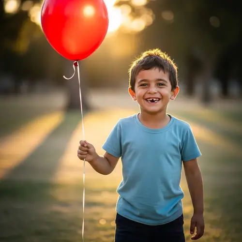 Innocent 5-Year-Old Boy with Flying Balloon | Growing Up Story