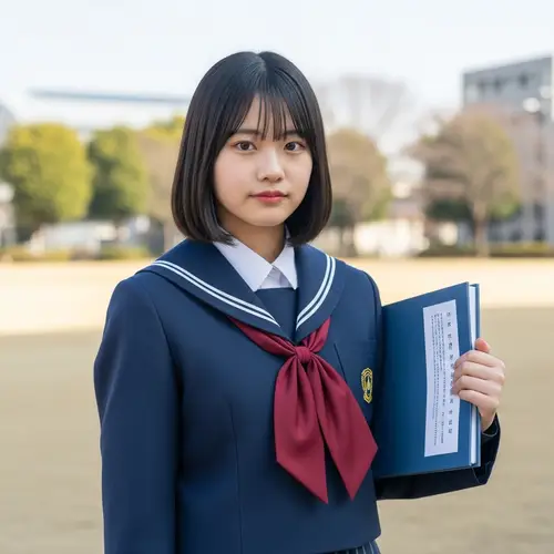 Traditional School Uniform: High School Girl Photo
