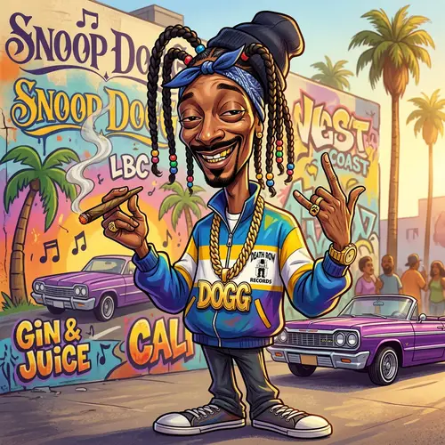 Snoop Dogg Funny Caricature | Humorous Art