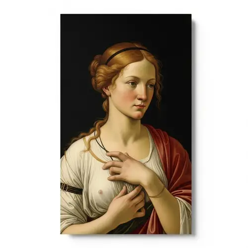 Artistic Depiction of a Woman Emphasizing Human Form Beauty