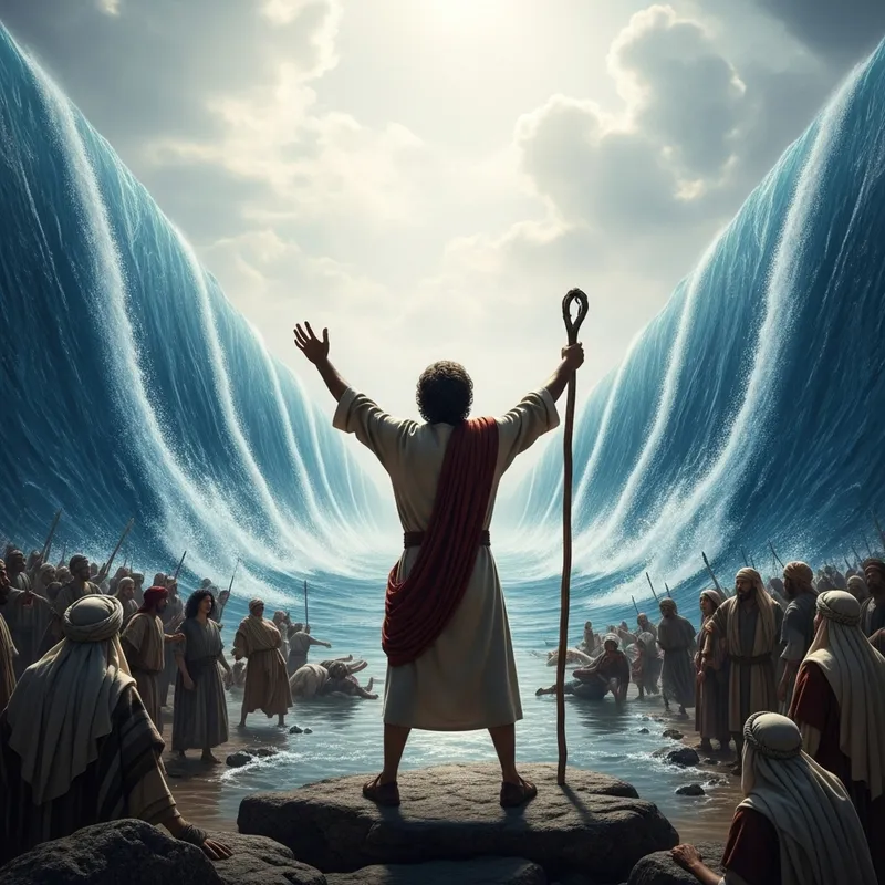 Biblical Exodus: Dramatic Red Sea Crossing