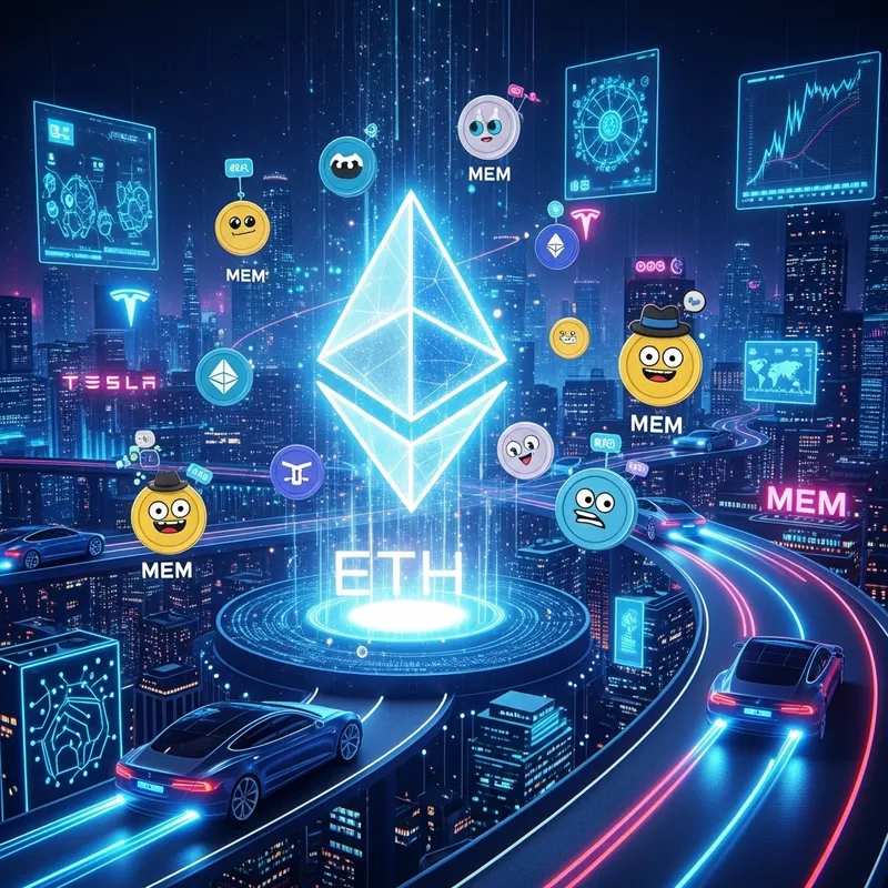 Token MEM Crypto Tesla ETH Artwork