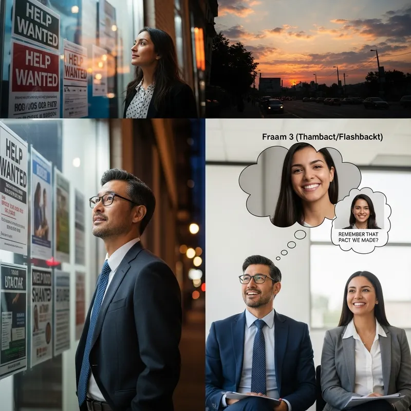 Hopeful Job Seeker's Journey | Comic Series of Hope, Friendship, and Success