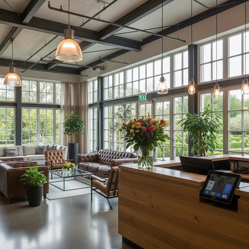 Sleek and Modern Restaurant & Hotel Reception Design