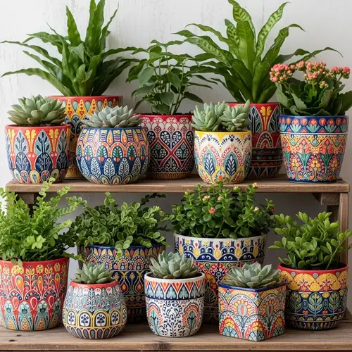 Bohemian Style Plant Pots Collection | Nature-Inspired Designs