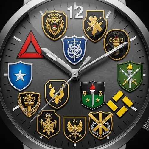 Military Battalion Logos Watch Face for Unique Time Display