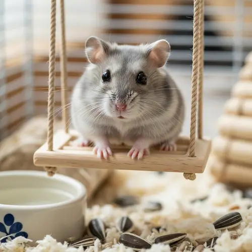 Adorable Gray Hamster: Cute Pet Photos