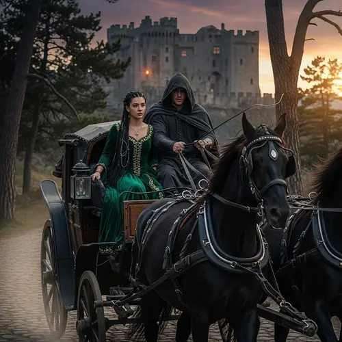 Medieval Escape: Caucasian Man & Hispanic Princess