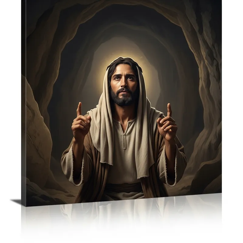 Jesus on Holy Saturday - Divine Serenity at Rest