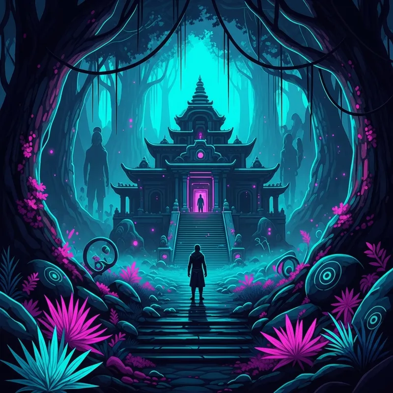 Explore a Mystical Neon Forest with Hidden Temple Explore a Mystical Neon Forest with Hidden Temple