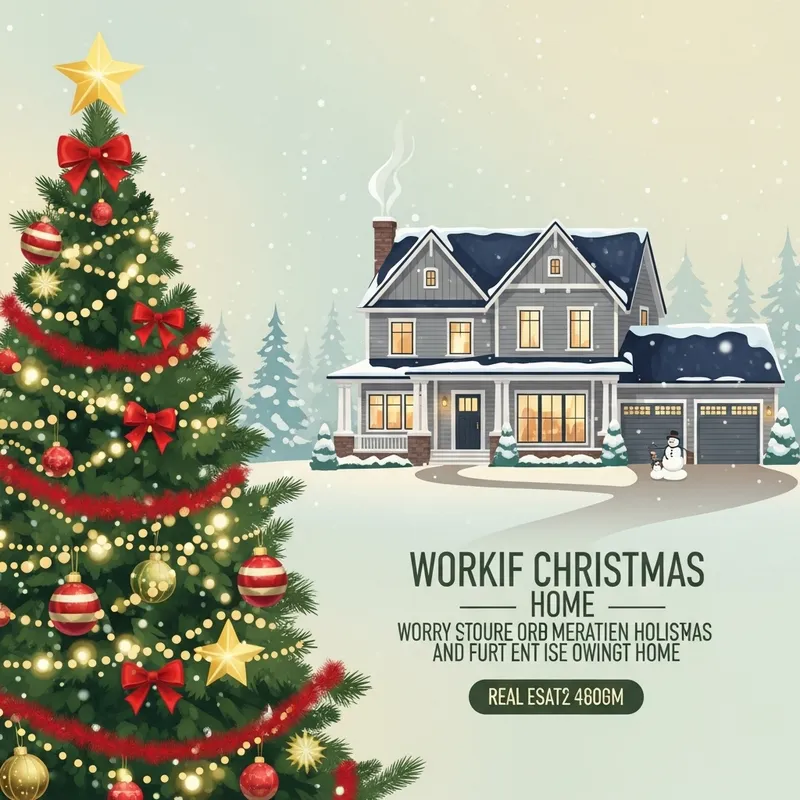 Christmas Graphic Design for Real Estate Client | Festive Home Post