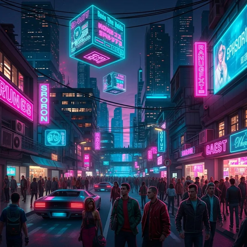 Neon Cyberpunk City - Dazzling Futuristic Metropolis
