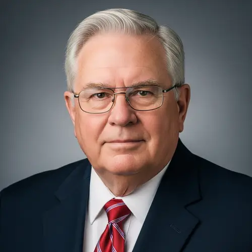 Senior Caucasian Man with Magnificent Gray Hair