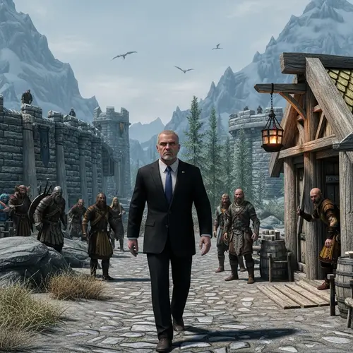 Putin in Skyrim: Unexpected Arrival in Majestic Landscapes