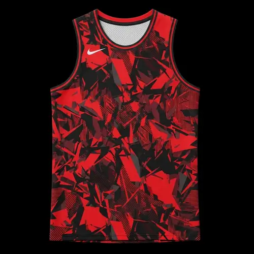 Abstract Black and Red Basketball Jersey Designs - NBA Concept