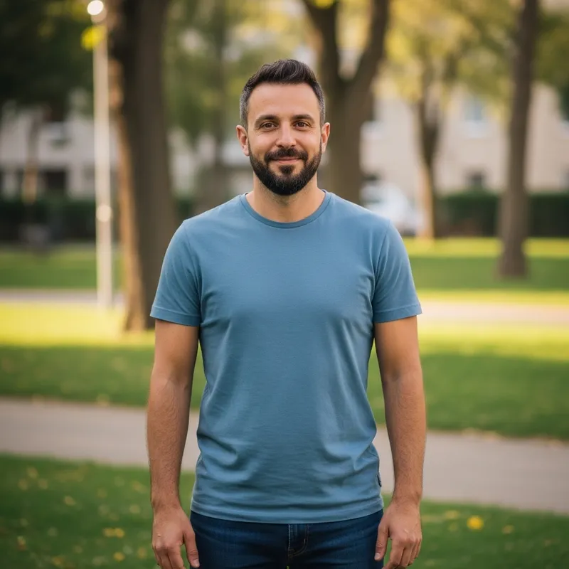 Stylish Bearded Man with Short Hair Stylish Bearded Man with Short Hair