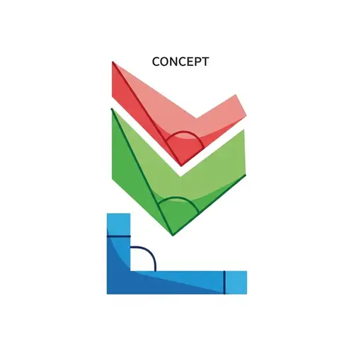 Angles Stacked: Right, Acute, Obtuse | Geometric Shapes