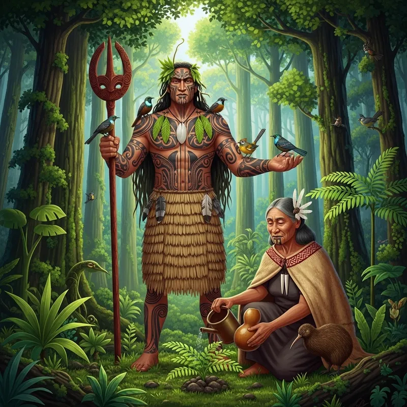 Tane: Māori God of Forests and Birds - Nature's Protector