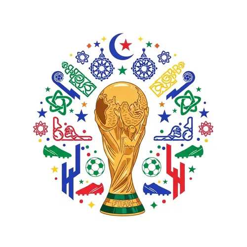 FIFA World Cup Trophy: Moroccan-themed Logo Design