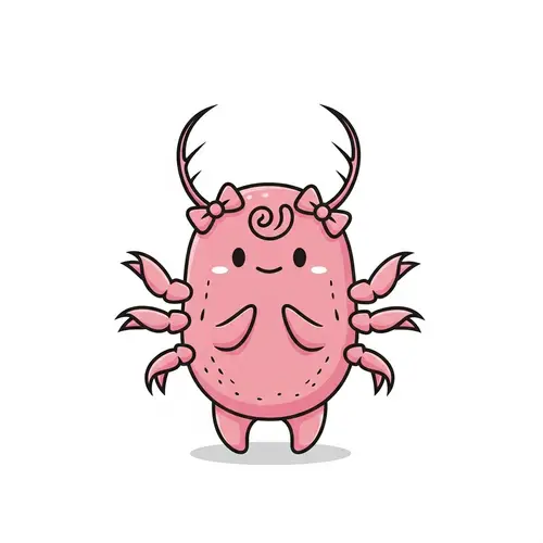 Cute Pink Louse Mascot for Teen Hair Care