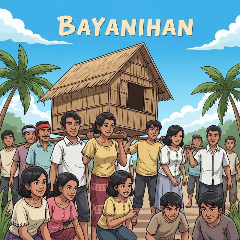 Heartwarming Bayanihan Cartoon: Filipinoes United in Community Spirit Heartwarming Bayanihan Cartoon: Filipinoes United in Community Spirit