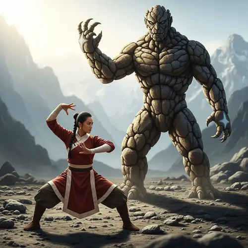 Earthbender Creating Earth Elemental | Martial Arts Scene