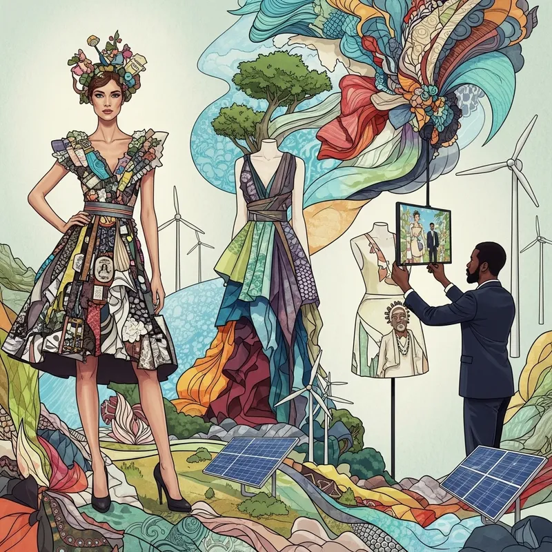 The Future of Sustainable Fashion: Abstract Art Vision