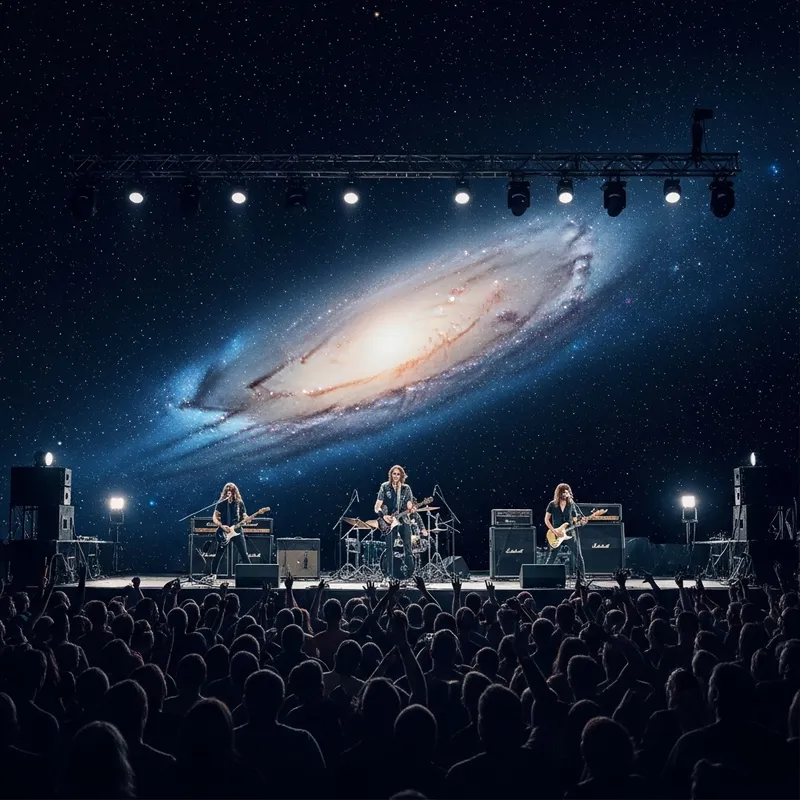 Rock Concert in Space | Ethereal Stars Music Performance