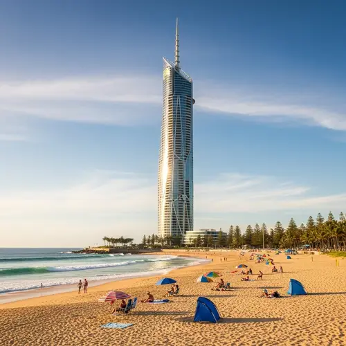 Q1 Tower: Distinctive Architecture in Colorful Beach Setting